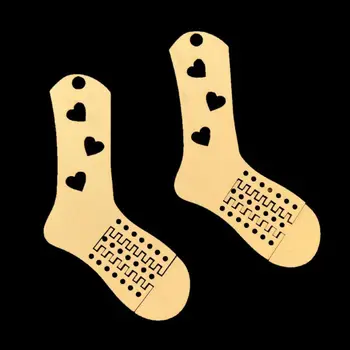 аксесоари за бродерия 2 елемента Дървени Коледни Чорапи от прежди за ръчно плетене, Блокер чорапи, Форми за чорапи, Форма за плетене