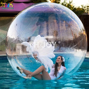 Безплатна Доставка до вратата на Огромна Надуваема топка за ходене по вода с Диаметър 3 м, Танцови сфера, Прозрачен Глобус