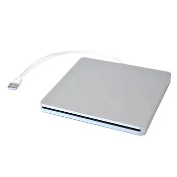 Външен USB DVD Калъф за MacBook Pro SATA Твърд Диск DVD Super Multi slot е направен от алуминий Сребрист цвят