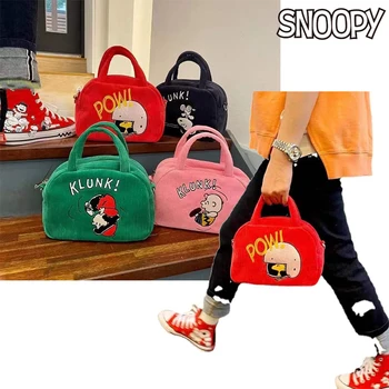 Дамска чанта Snoopy, аниме, голямо голям чанта с бродерия, мультяшная модерна чанта за момичета, студентски торби за многократна употреба за пазаруване