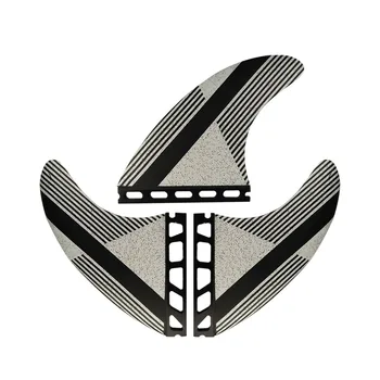 Плавници за сърфиране Тройни Плавници за дъски за сърф FUTURE G5 / M в черно-бяла лента с пръски мастило, Перка от ячеистого фибростъкло