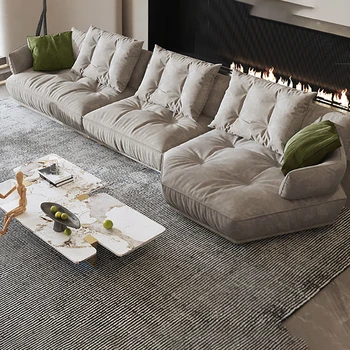 Порести диван за дневна в италиански стил Relax Прости Мързеливи Класически крака Ъглов диван за хола, Мебели Grande Divani Спалня